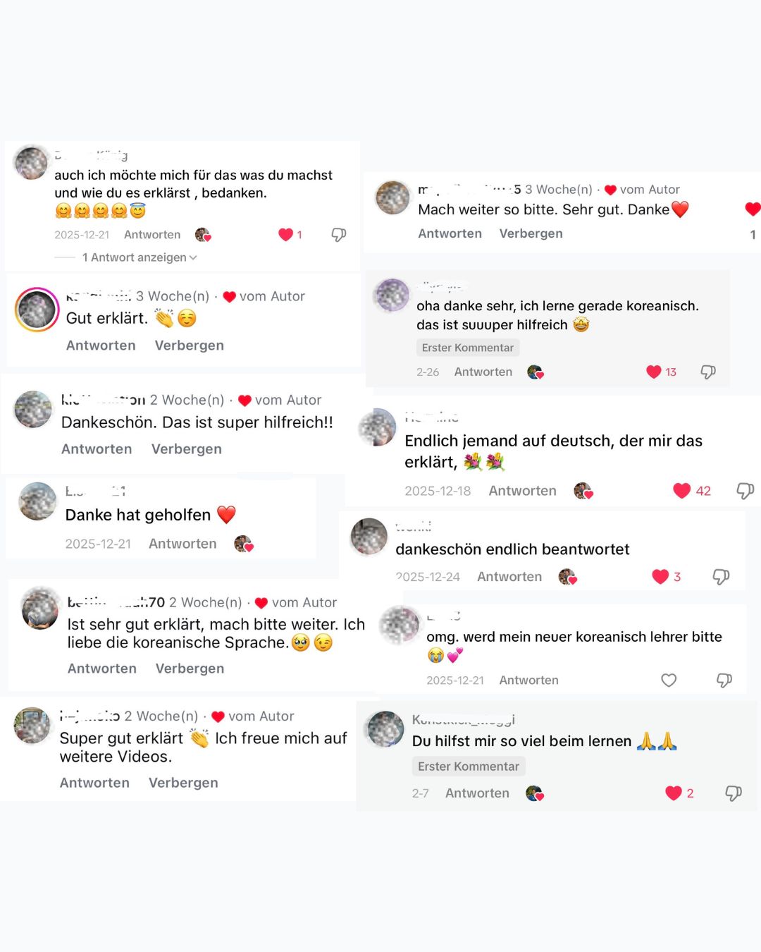 Student testimonials and reviews